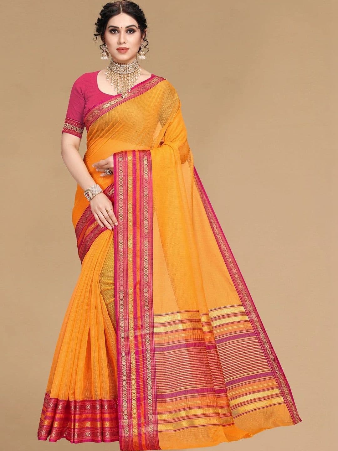 Sangria Woven Design Zari Designer Kota Saree - view 1