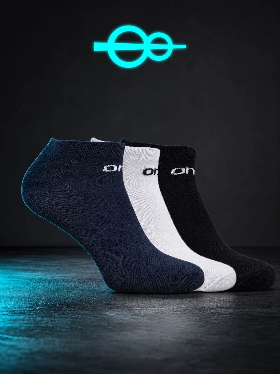 One8 Men Pack of 3 Cotton Assorted Ankle Length Socks - view 1