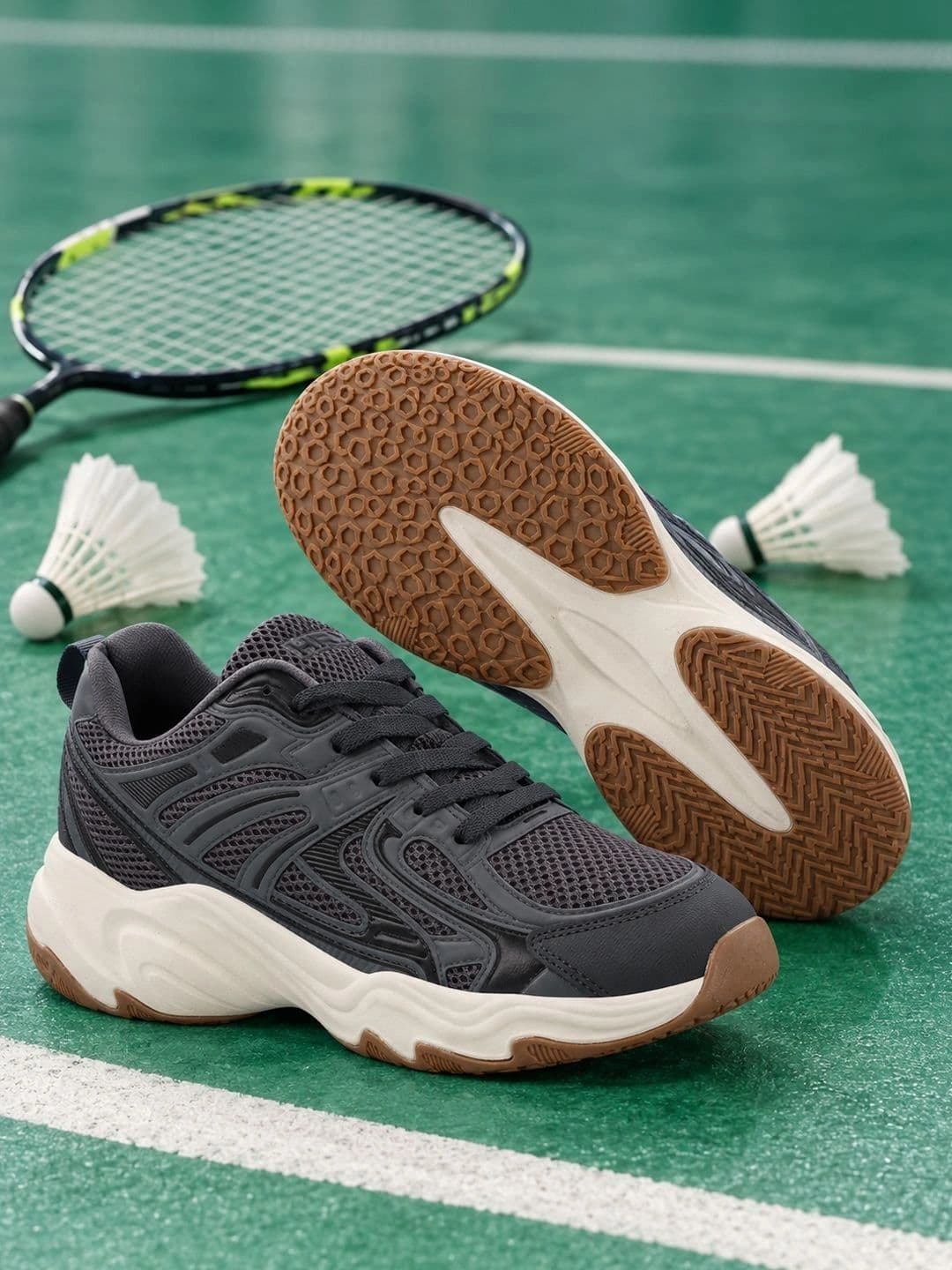 HRX by Hrithik Roshan Men Mesh Badminton Non-Marking Shoes - view 1