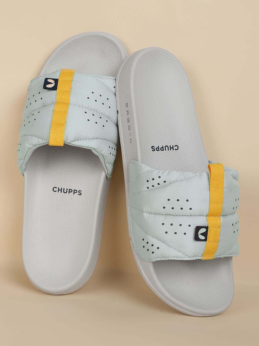CHUPPS Men Grey Turbo Ergo-X Orthopedic Sliders - view 1