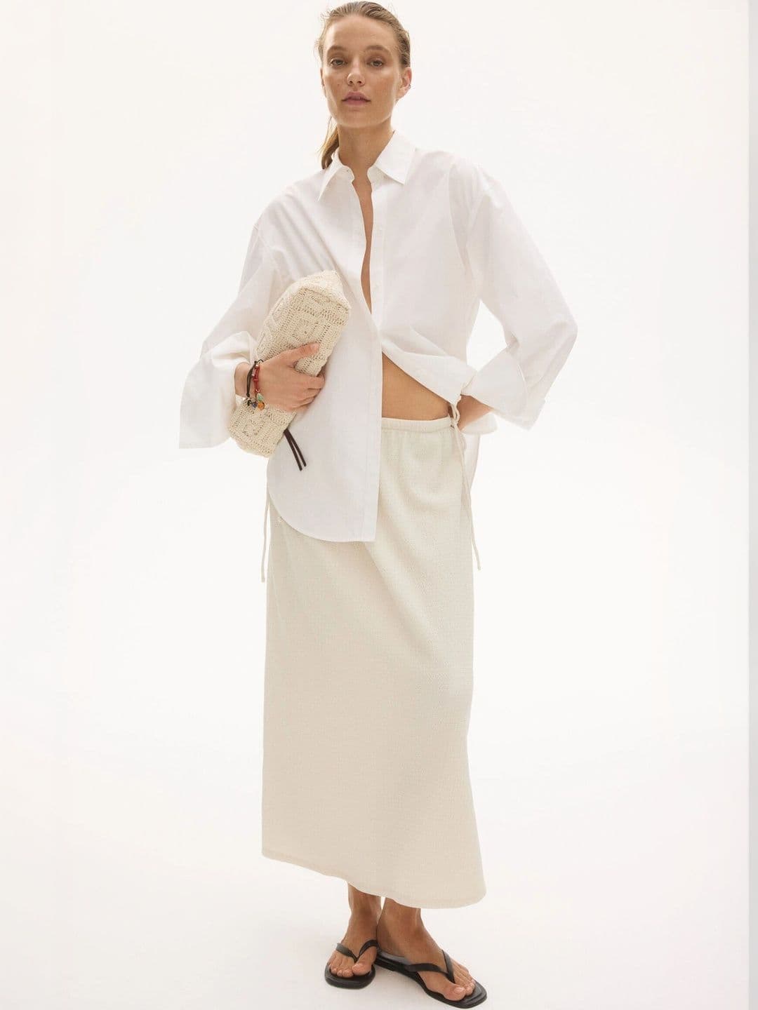 H&M Crinkled Drawstring Skirt - view 1