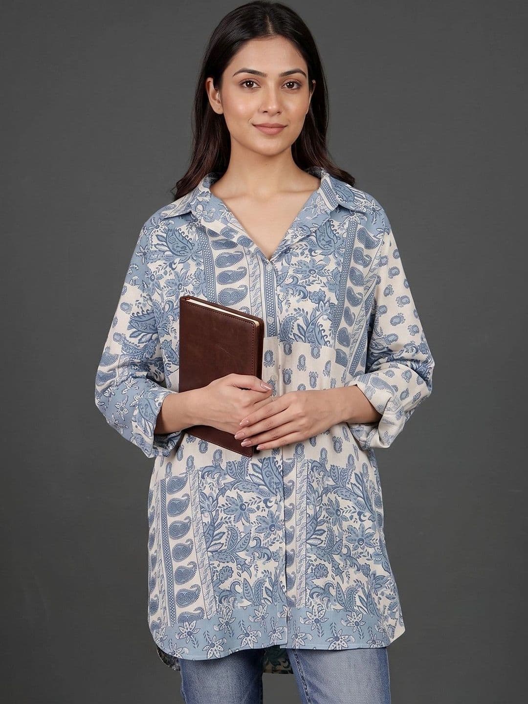 Navibhu Tailored Women Ethnic Motifs Printed Kurta - view 1