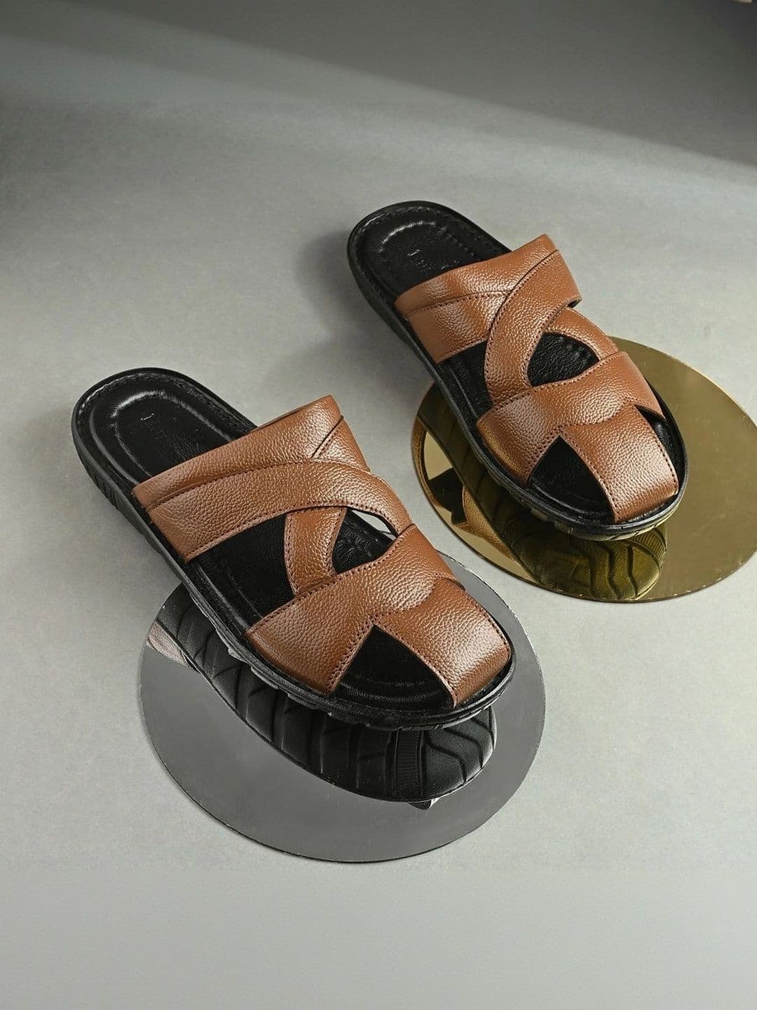 House of Pataudi Men Leather Comfort Sandals - view 1