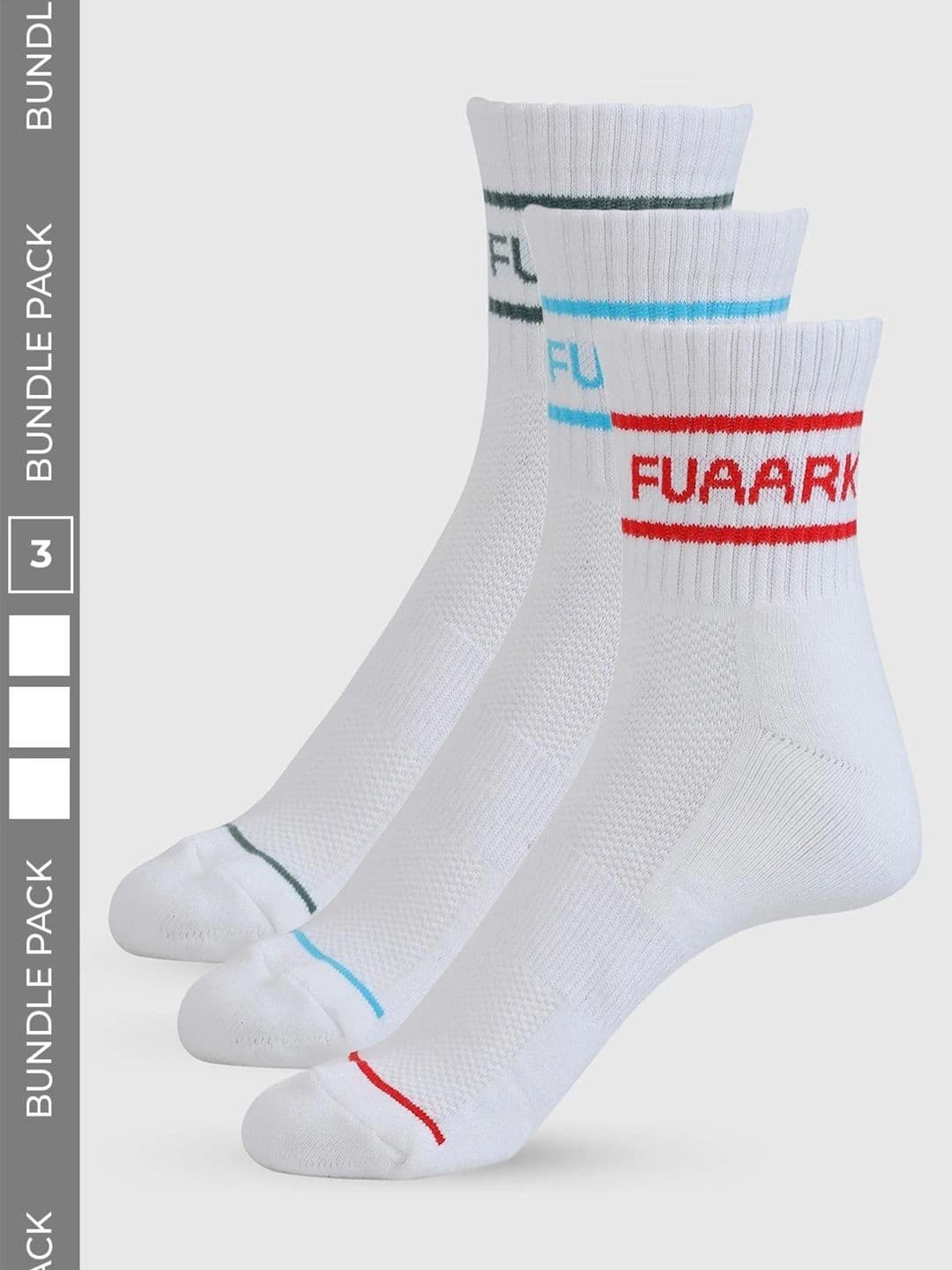 FUAARK Unisex Pack of 3 Cotton Assorted Striped Above Ankle Socks - view 1