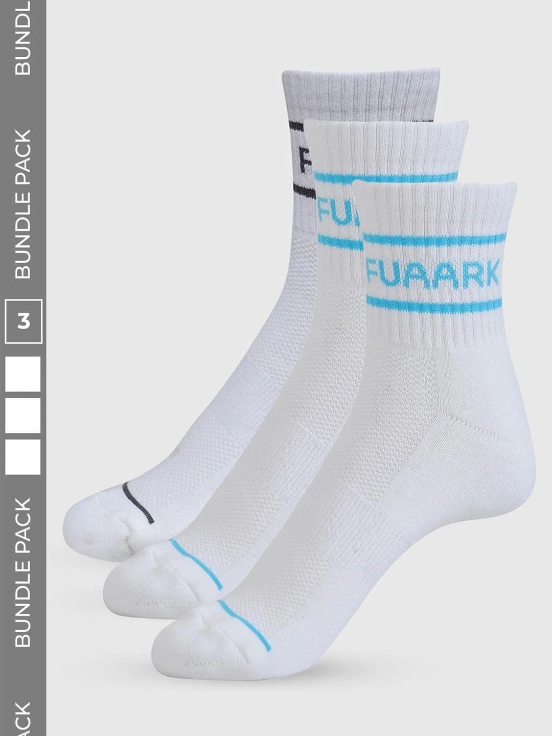 FUAARK Unisex Pack of 3 Cotton Assorted Patterned Above Ankle Socks - view 1