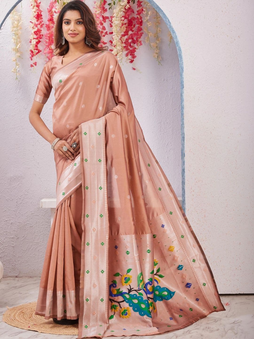 HERE&NOW Woven Design Zari Art Silk Fusion Banarasi Saree - view 1