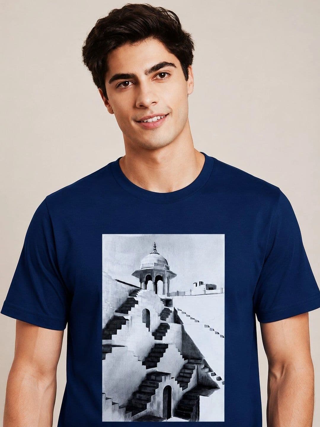 The Arth India Clothing Men Printed Pure Cotton T-shirt - view 1