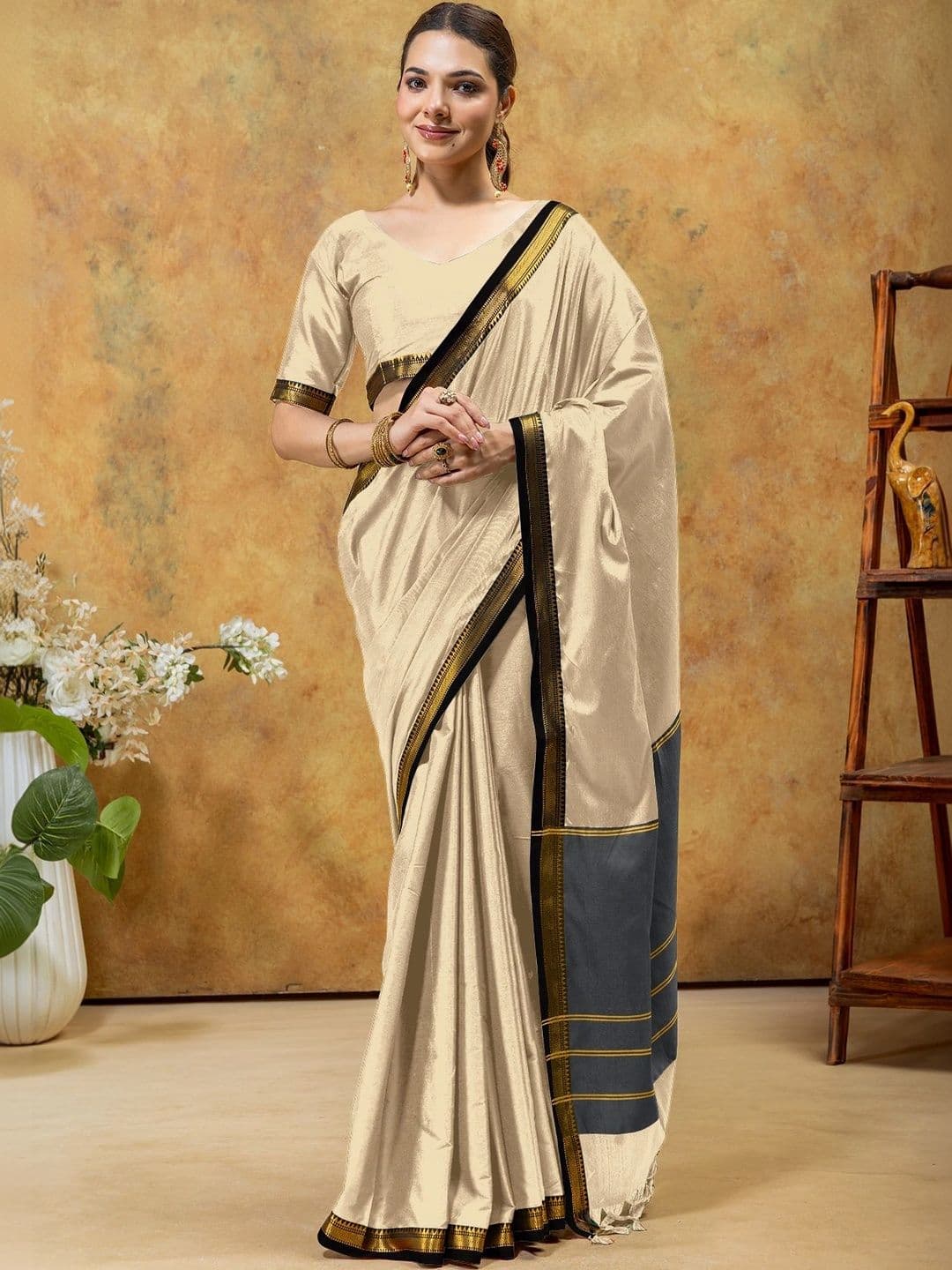 UMANTA Woven Design Zari Designer Gadwal Saree - view 1