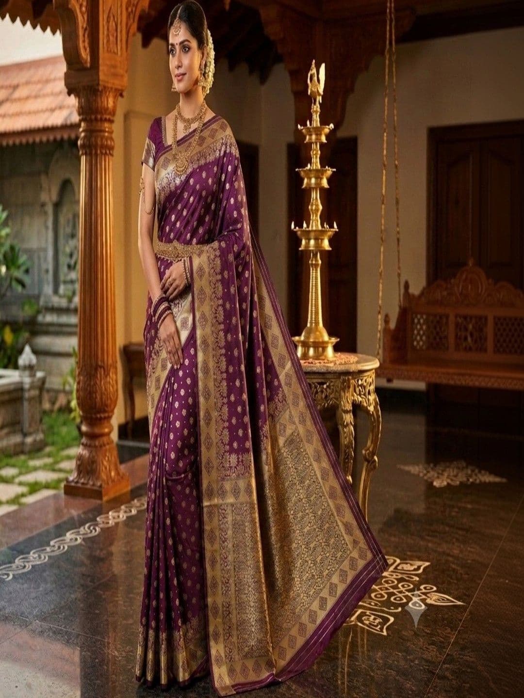 BALKRISHNA SAREE Woven Design Zari Art Silk Banarasi Saree - view 1