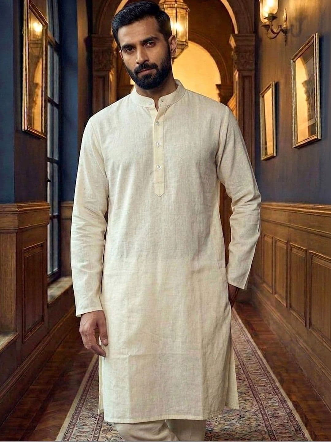 House of Pataudi Men Kurta - view 1