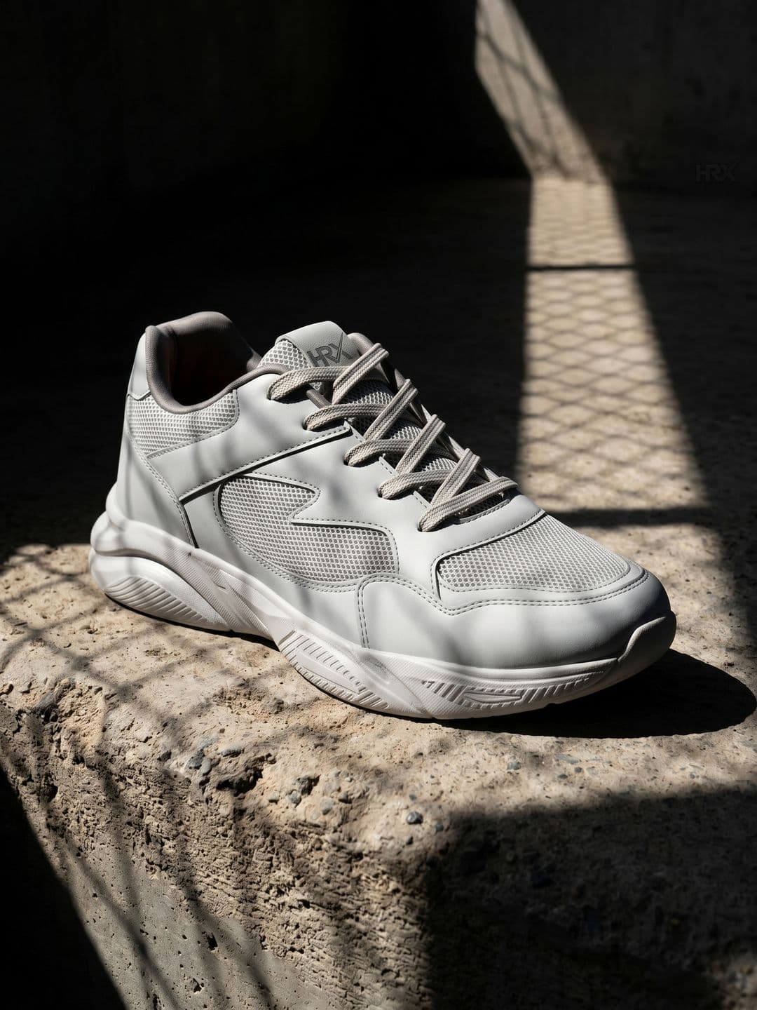 HRX by Hrithik Roshan Men Grey Textured Lace-Up Running Shoes - view 1
