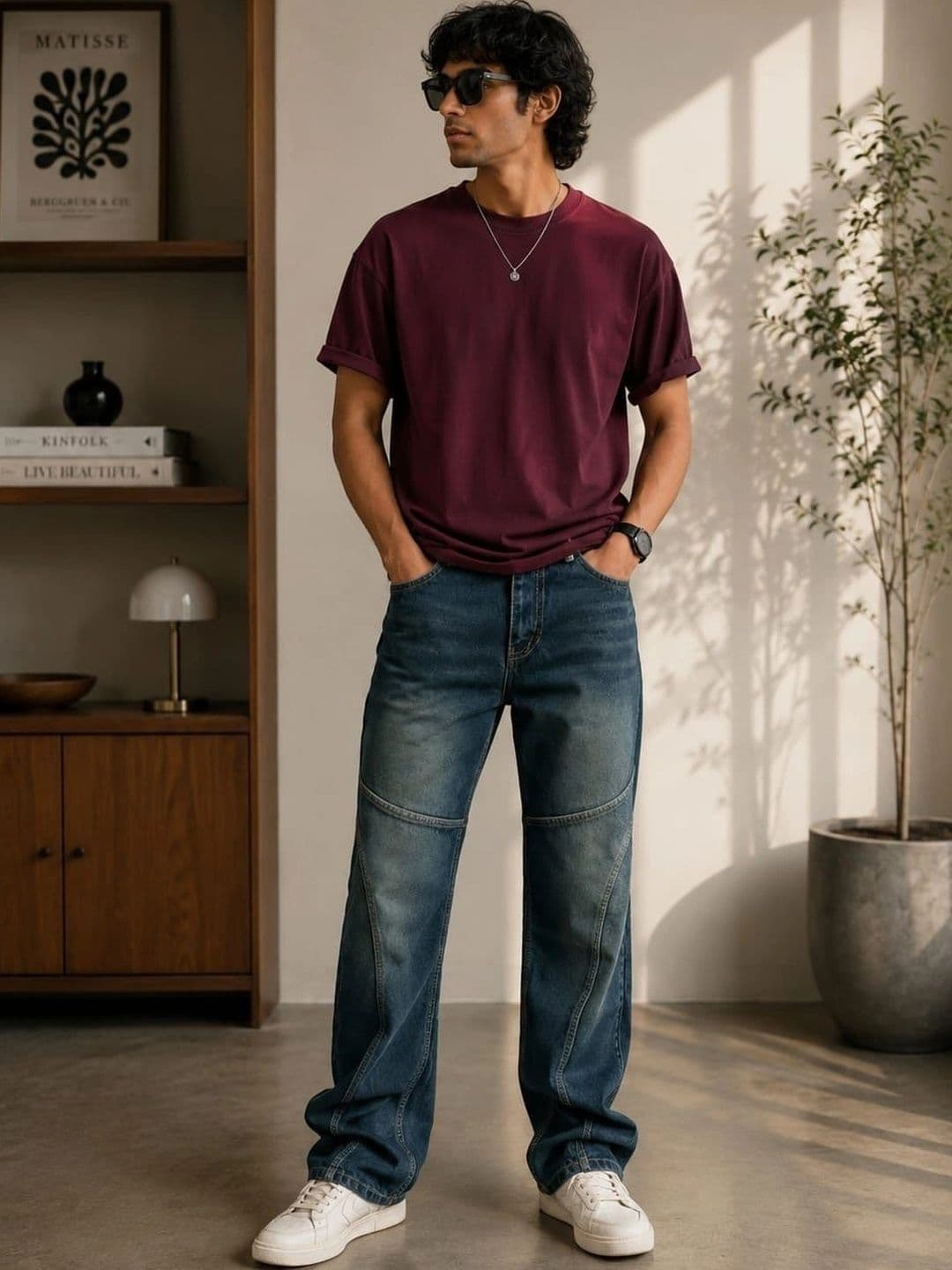 Tini Huggs Men Mid-Rise Low Distress Jeans - view 1