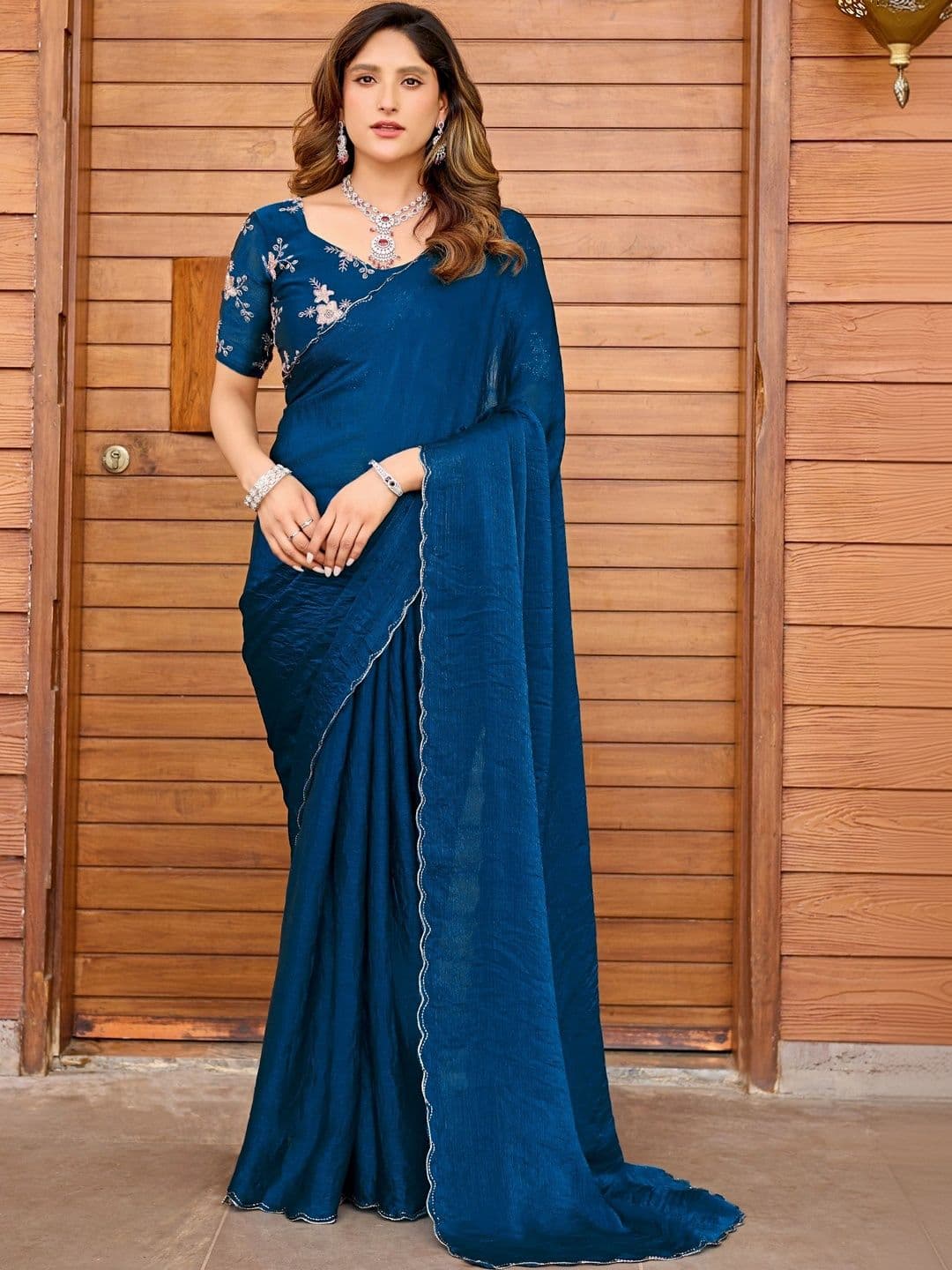 all about you Embroidered Tissue Designer Saree - view 1
