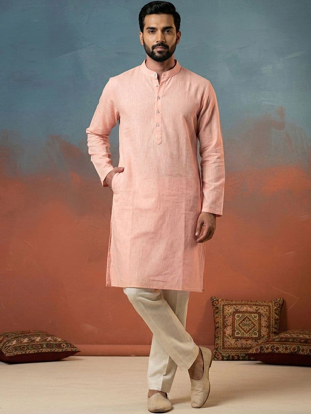 House of Pataudi Men Kurta - view 1