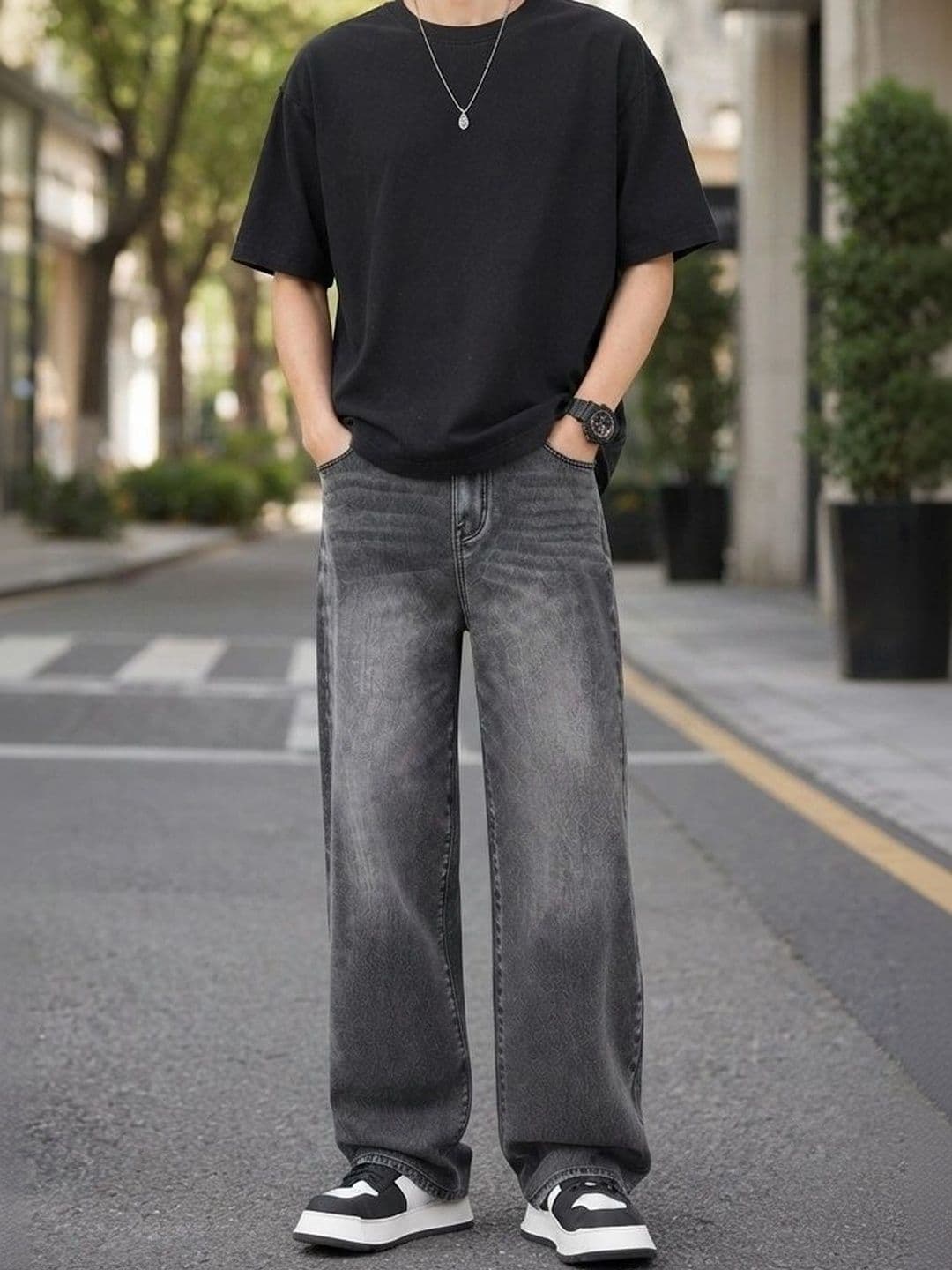 PINKLIT Men Straight Fit Mid-Rise Light Fade Jeans - view 1