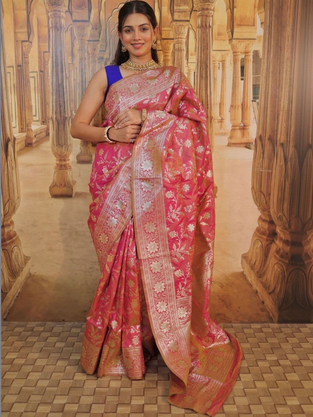 Dhaaga Ghar Woven Design Zari Art Silk Banarasi Saree - view 1