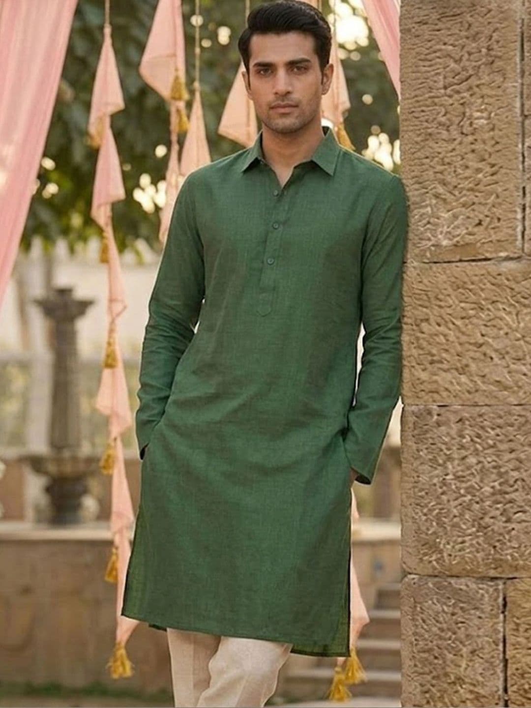 House of Pataudi Men Kurta - view 1