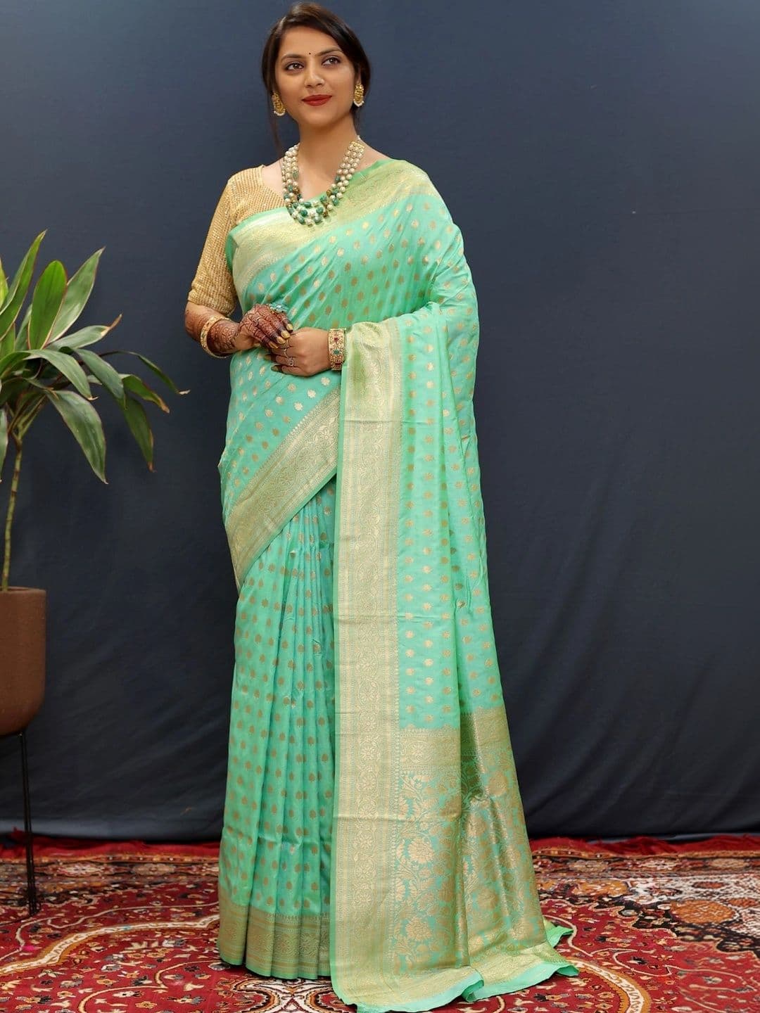 Dhaaga Ghar Woven Design Zari Art Silk Banarasi Saree - view 1