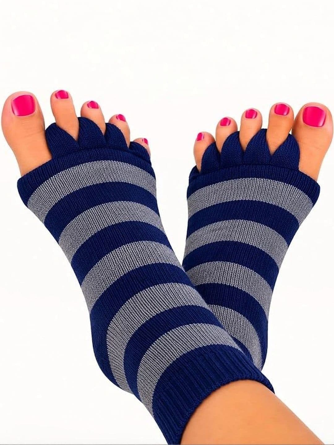 Moda Rapido Men Cotton Blend Striped Ankle Length Socks - view 1