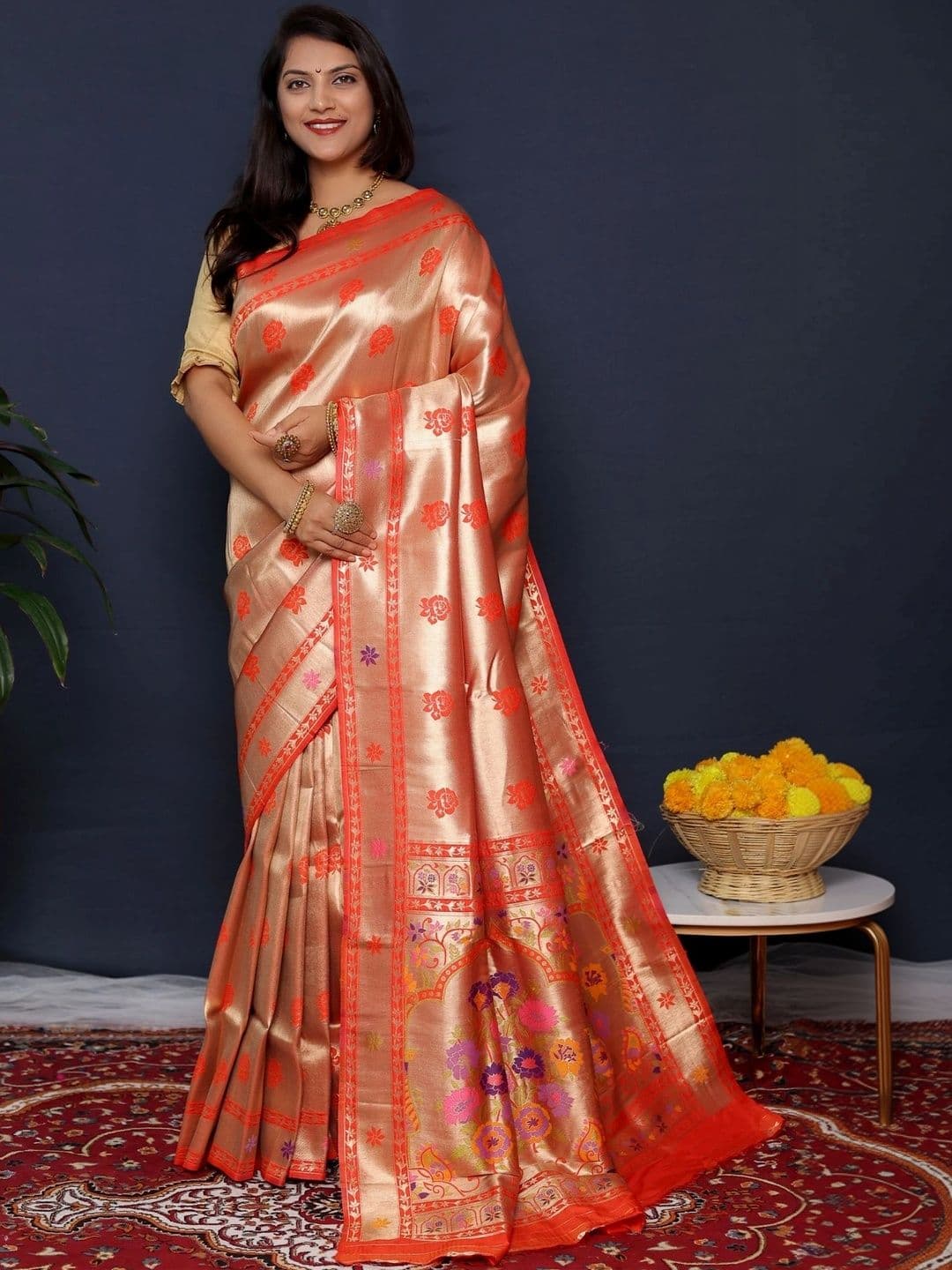 Dhaaga Ghar Woven Design Zari Art Silk Designer Banarasi Saree - view 1