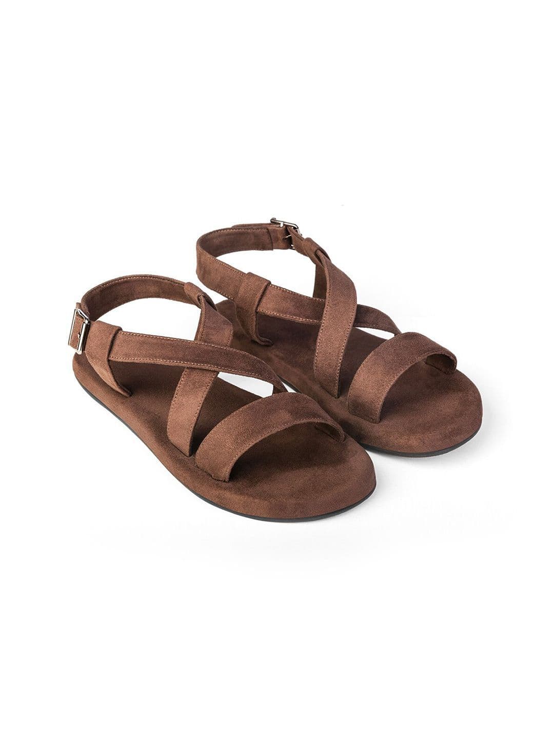 Planet Paaduks Men Crossover Vegan Suede Comfort Sandals With Buckles - view 1