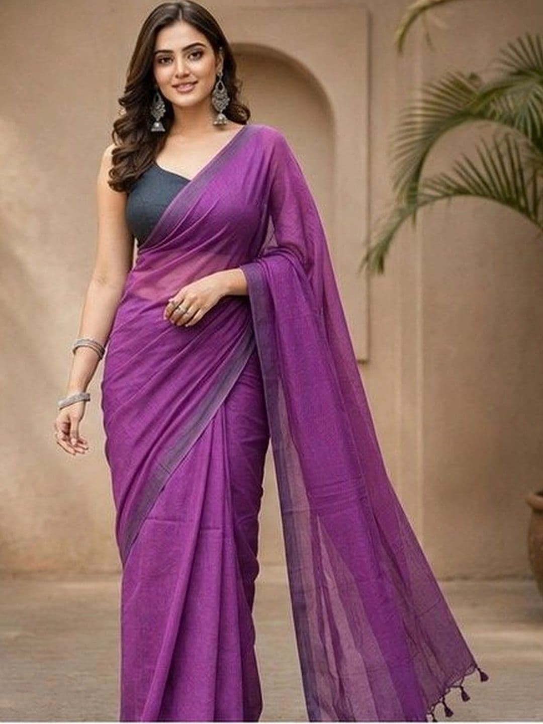Rovika Pure Cotton Khadi Saree - view 1