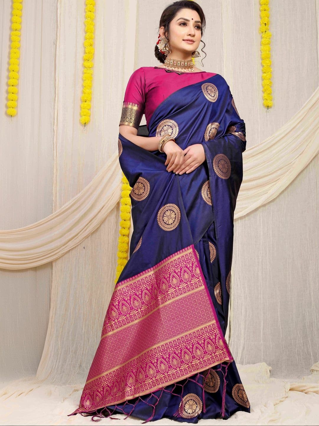 Dhaaga Ghar Woven Design Zari Art Silk Banarasi Saree - view 1