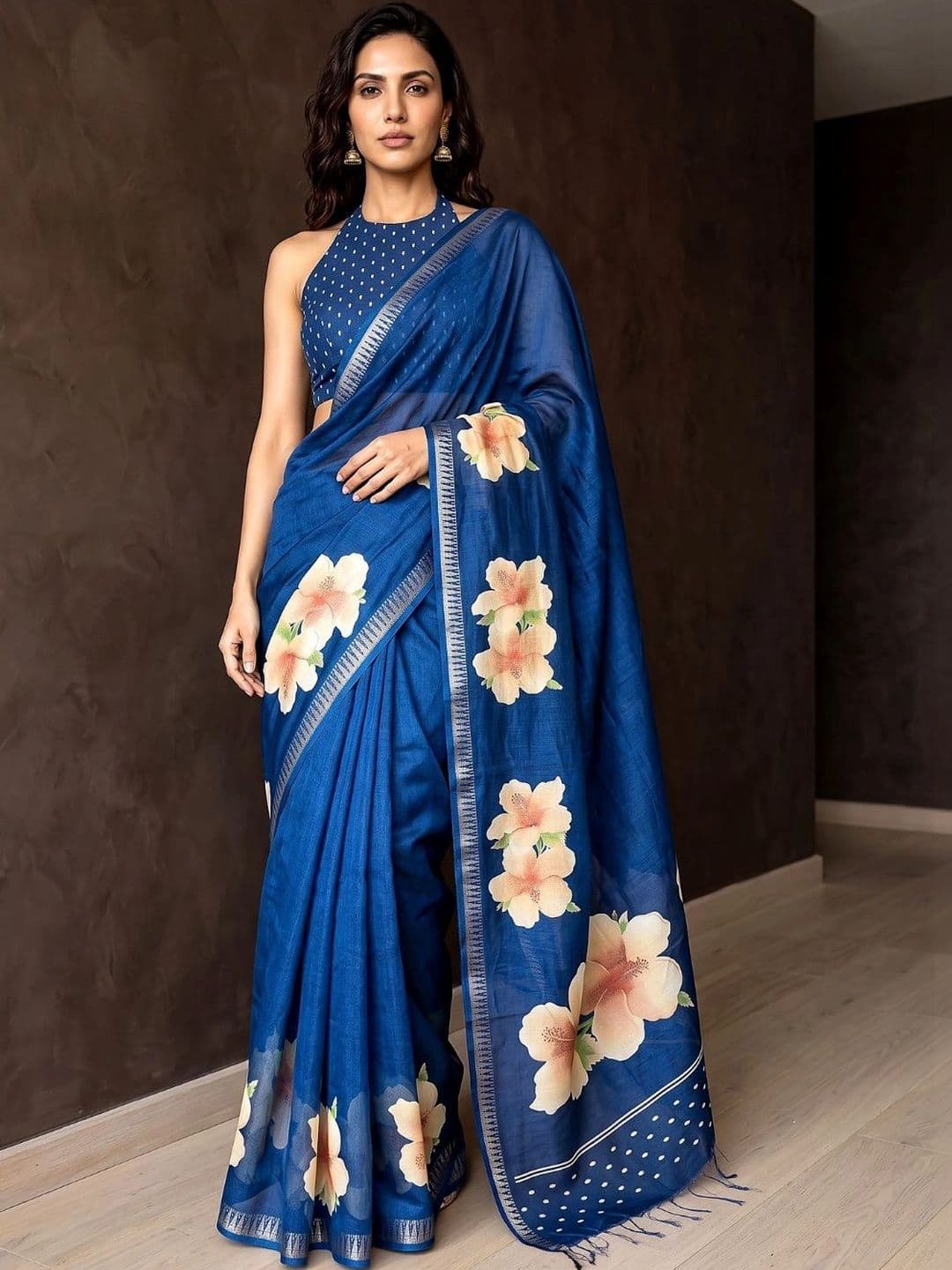 PARVATI FABRICS LIMITED Floral Mysore Silk Saree - view 1