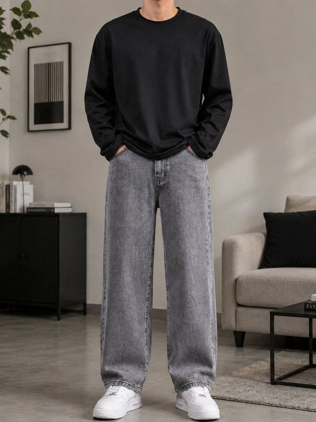 HIGH DENIM Men Straight Fit Mid-Rise Stretchable Jeans - view 1