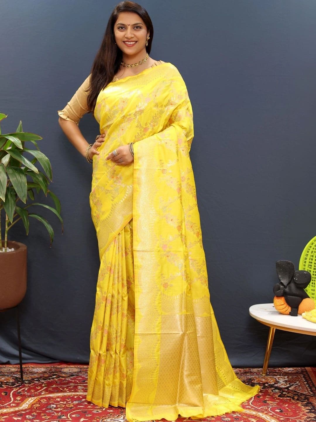 Dhaaga Ghar Woven Design Zari Art Silk Banarasi Saree - view 1