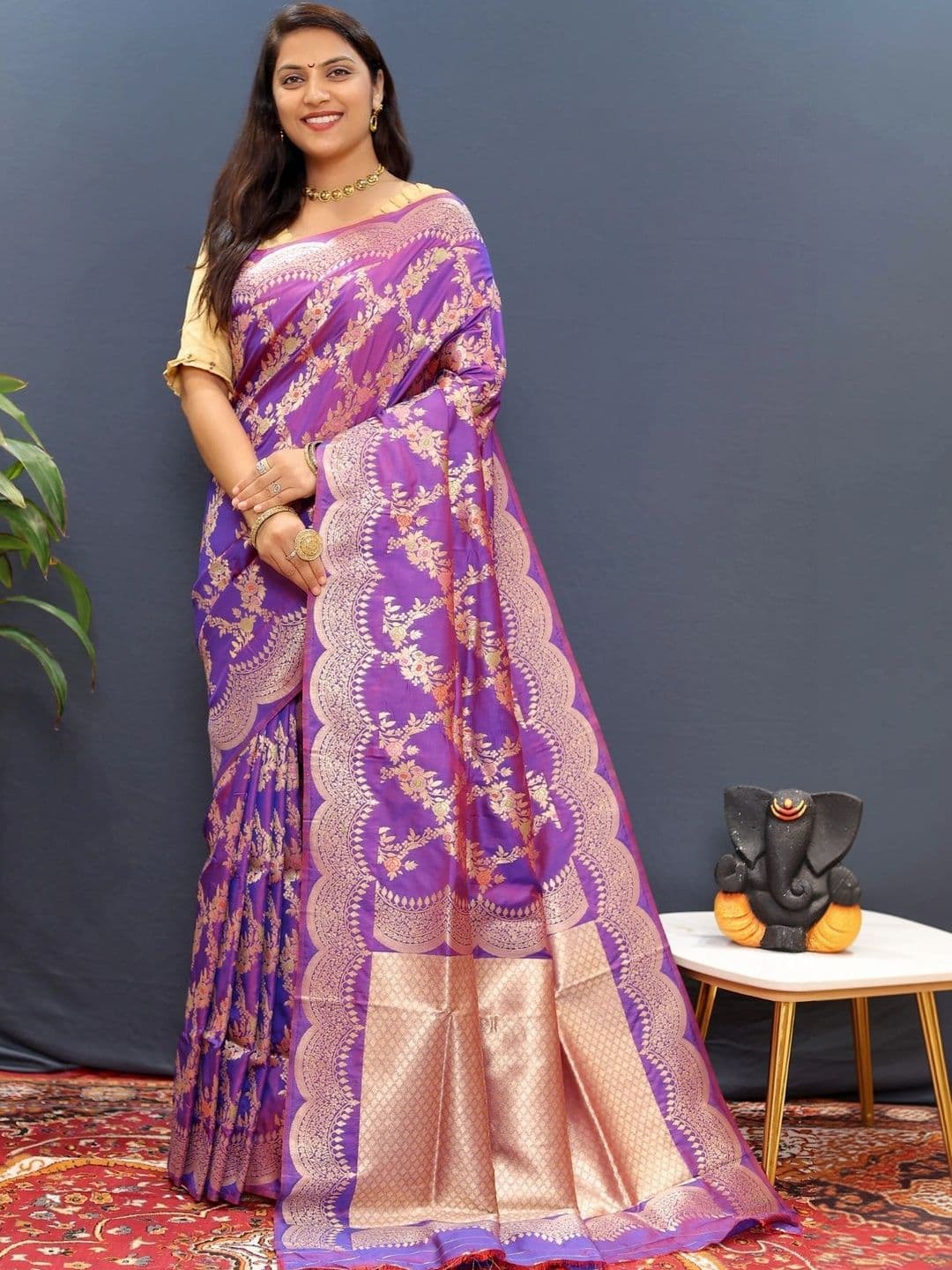 Dhaaga Ghar Woven Design Zari Art Silk Banarasi Saree - view 1