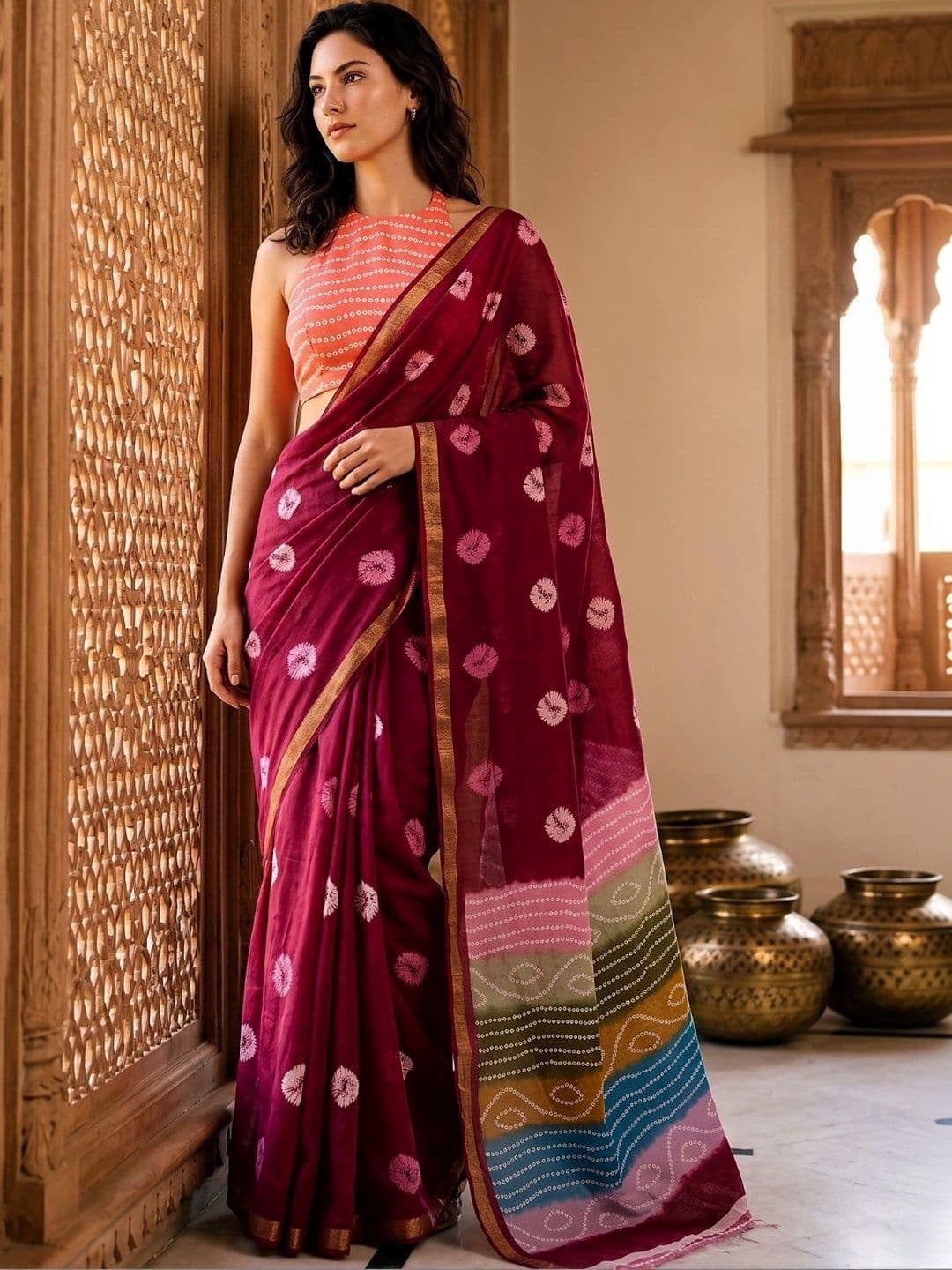 PARVATI FABRICS LIMITED Bandhani Bandhani Saree - view 1