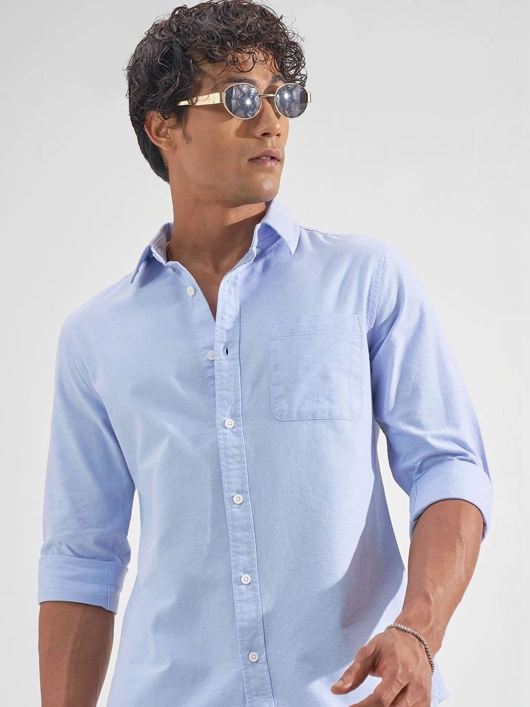 HIGHLANDER Oxford Button-Down Cotton Slim Fit Shirt - view 1