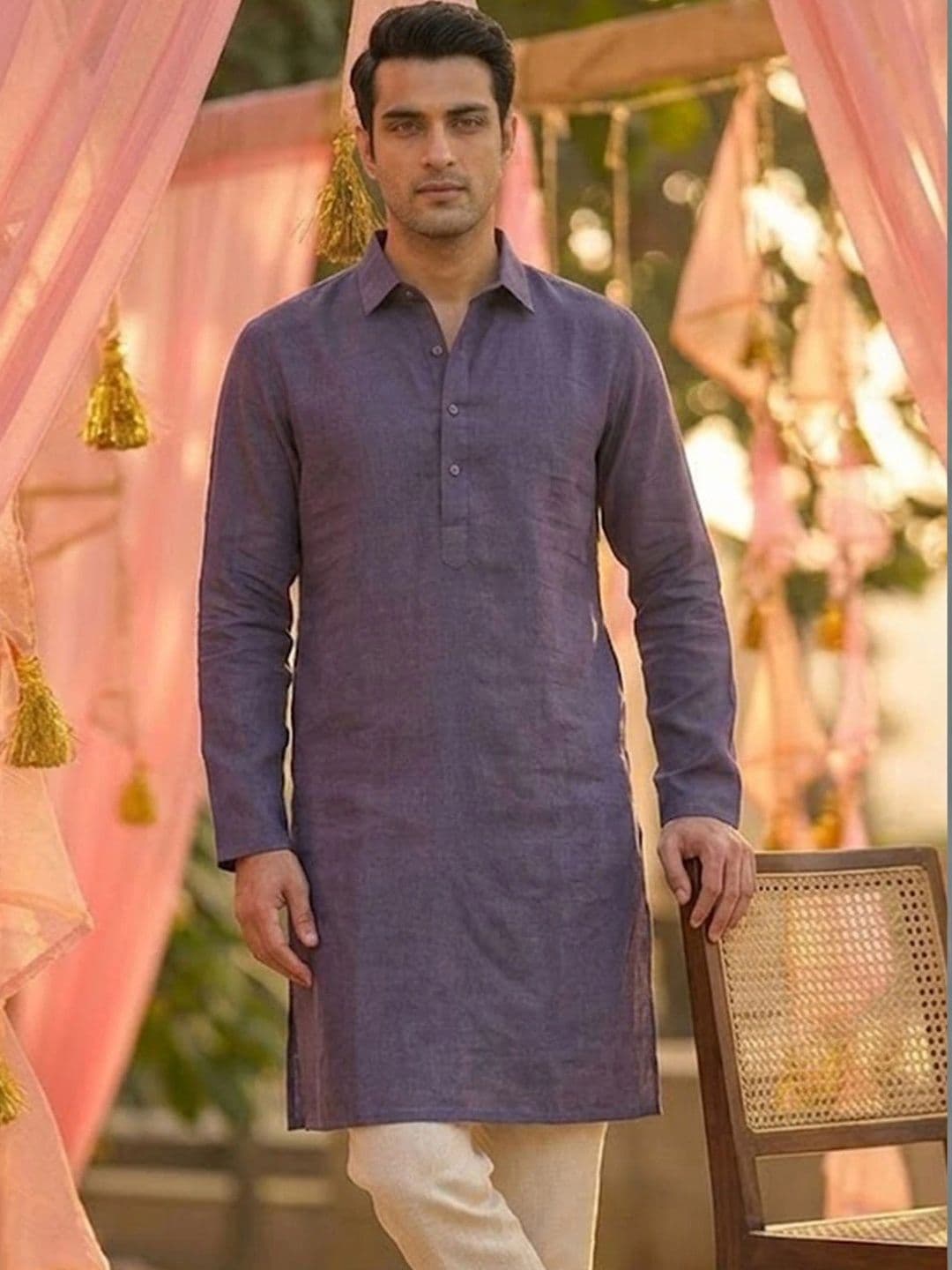 House of Pataudi Men Kurta - view 1