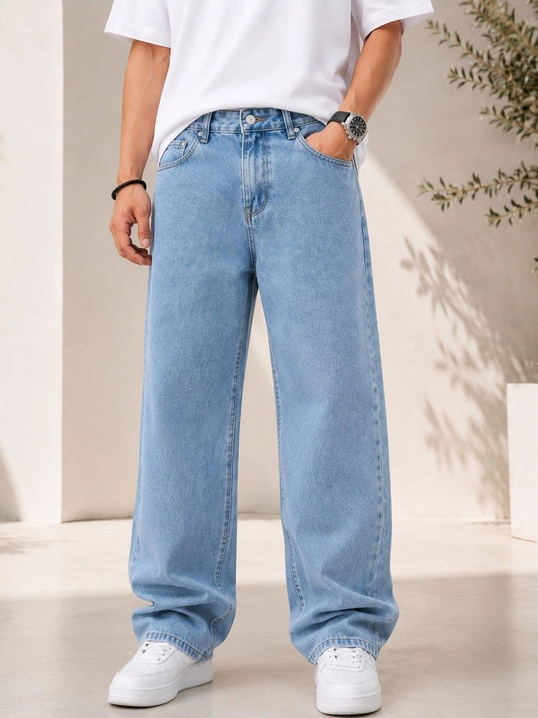 Gaucha Men Relaxed Fit Mid-Rise Stretchable Jeans - view 1