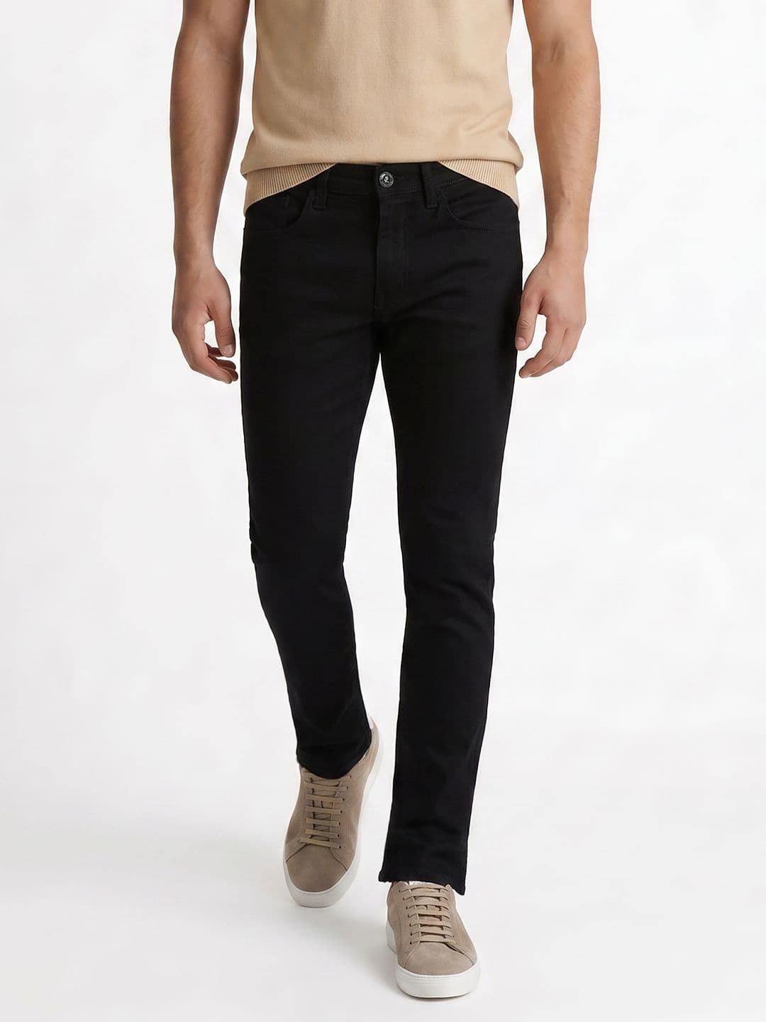 Peter England Men Slim Tapered Fit Stretchable Jeans - view 1