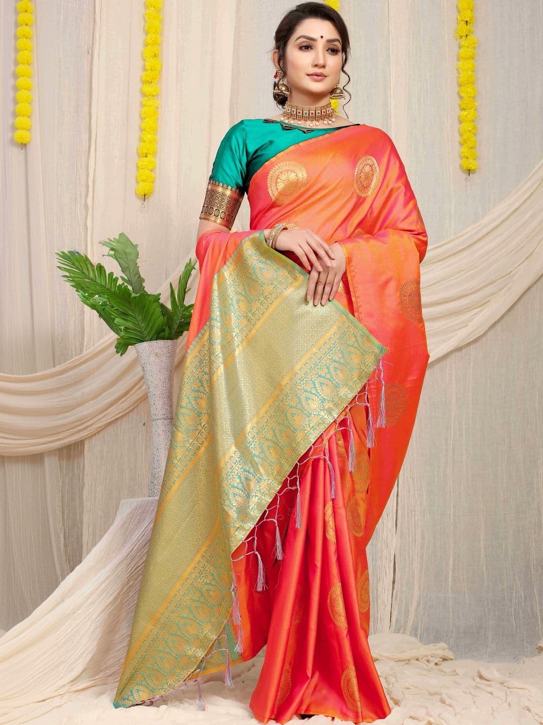 Dhaaga Ghar Woven Design Zari Art Silk Banarasi Saree - view 1