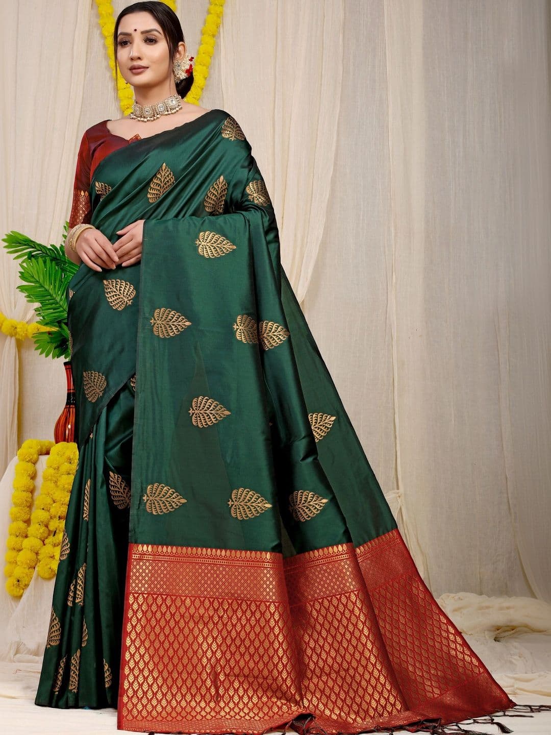 Dhaaga Ghar Woven Design Zari Art Silk Banarasi Saree - view 1