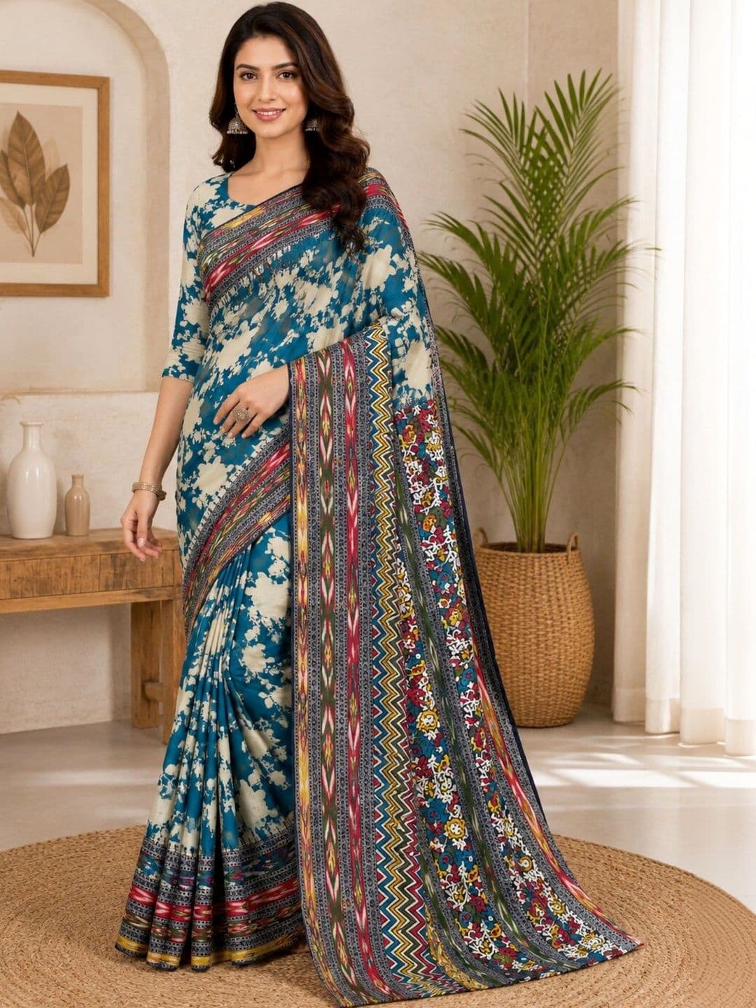 all about you Art Silk Designer Saree - view 1