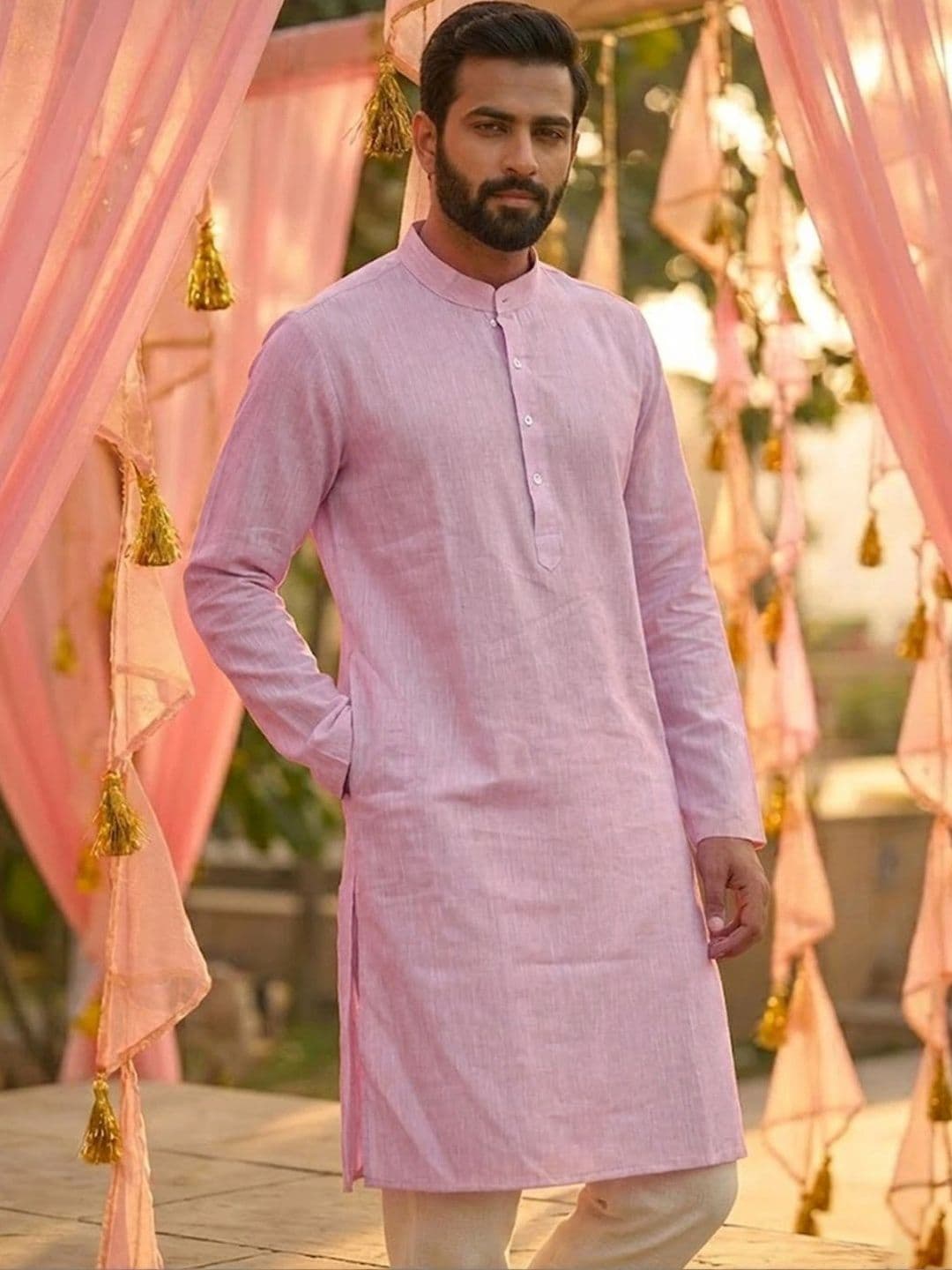 House of Pataudi Men Kurta - view 1