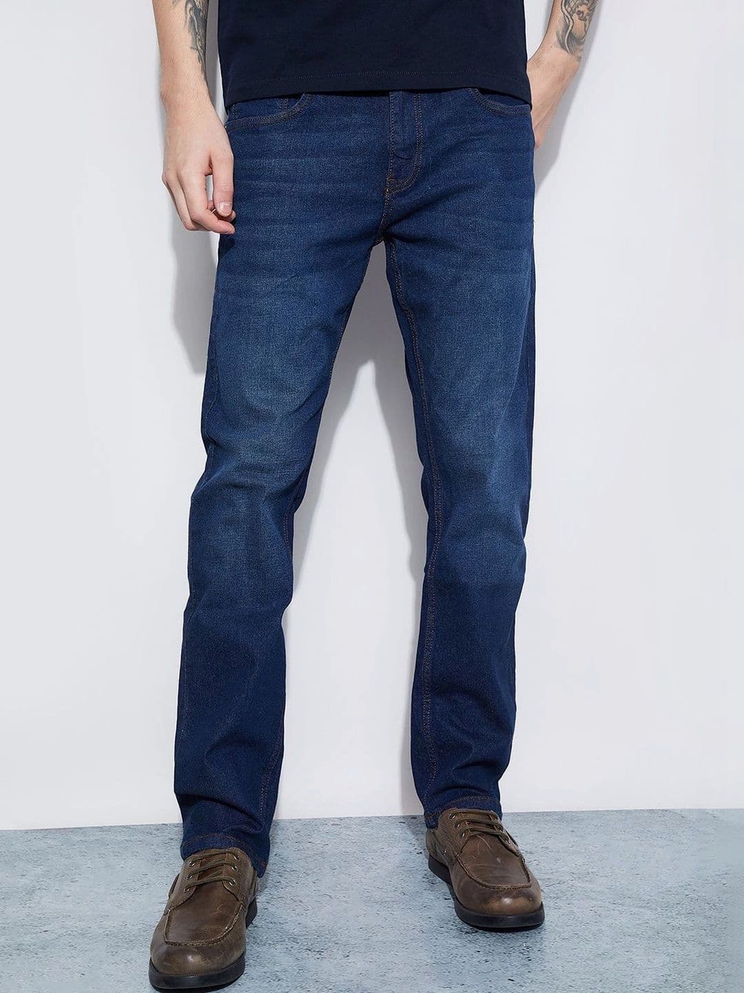 Fame Forever by Lifestyle Men Straight Fit Mid-Rise Stretchable Jeans - view 1