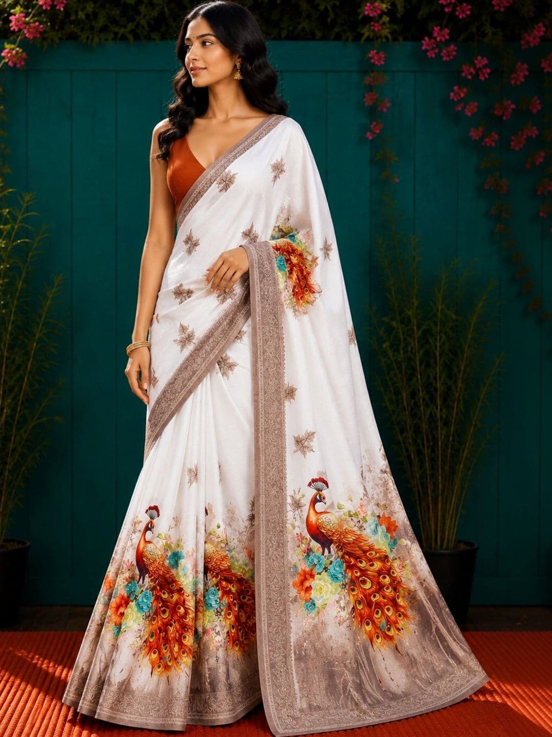 all about you Embroidered Art Silk Designer Saree - view 1