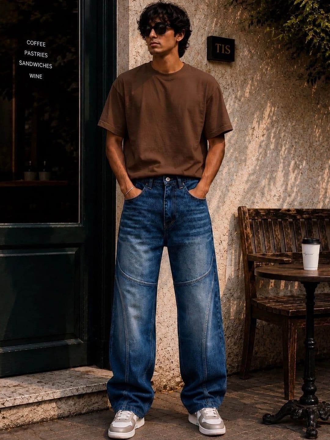 Tini Huggs Men Mid-Rise Low Distress Jeans - view 1