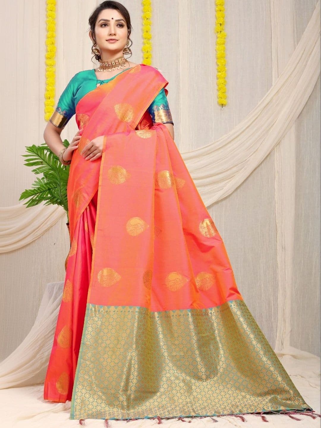 Dhaaga Ghar Woven Design Zari Art Silk Banarasi Saree - view 1