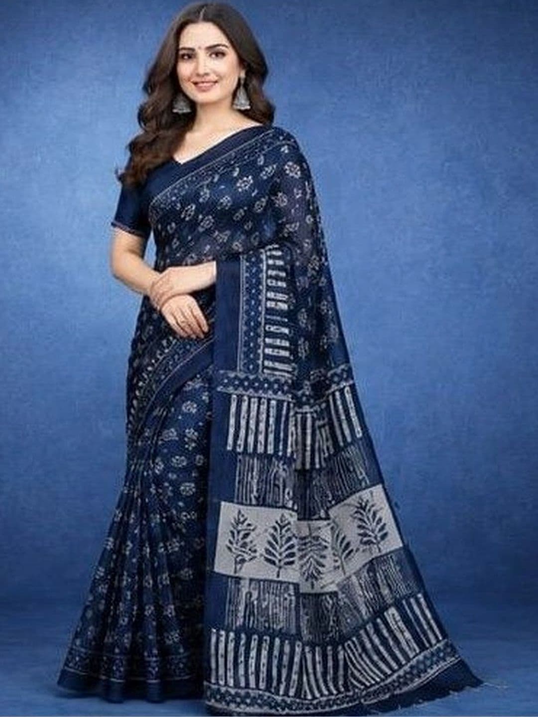 Rovika Pure Cotton Khadi Saree - view 1