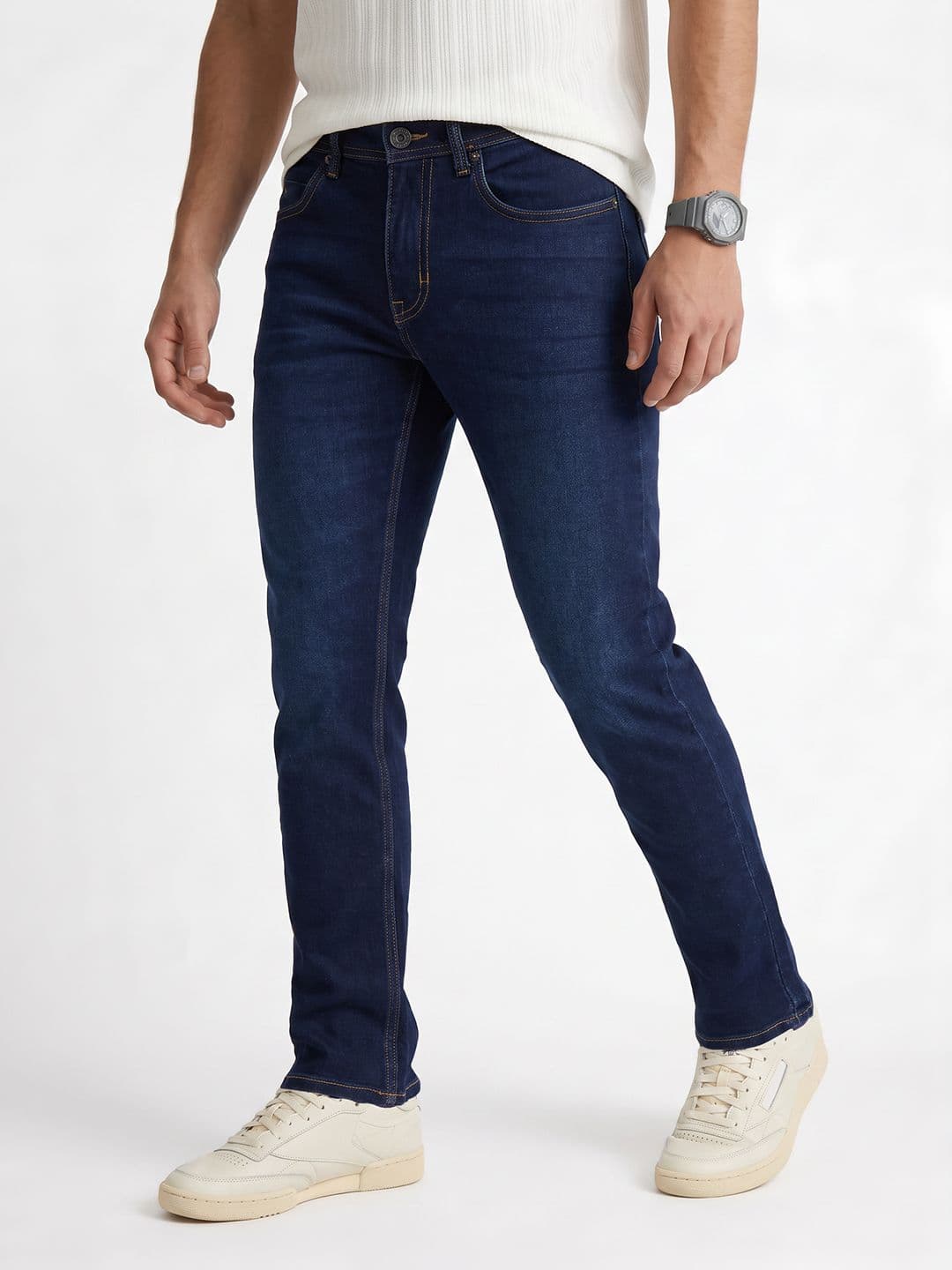 Peter England Men Ace Slim Tapered Fit Stretchable Jeans - view 1