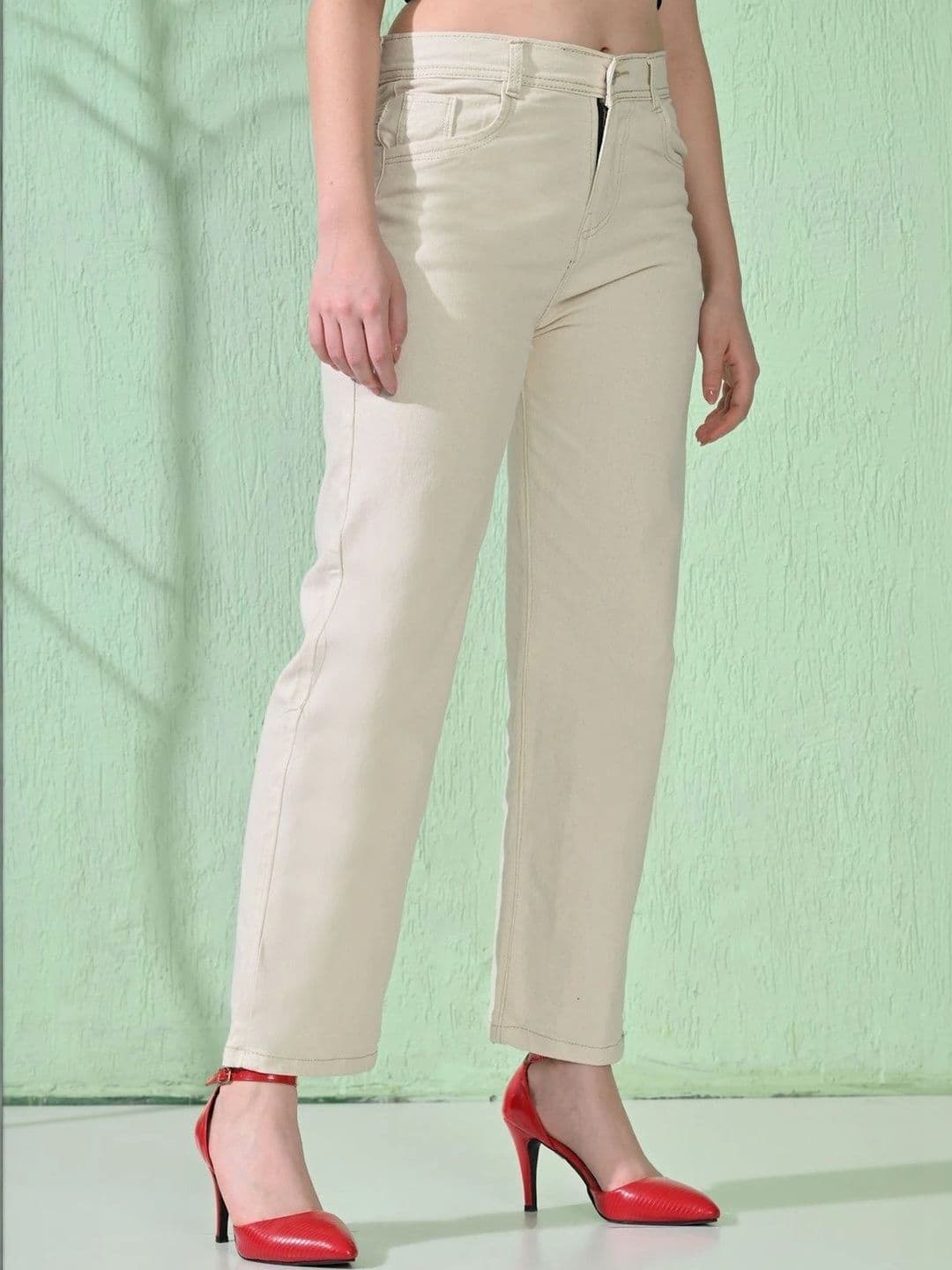 Mast & Harbour Women Classic Regular Fit Mid-Rise Stretchable Jeans - view 1