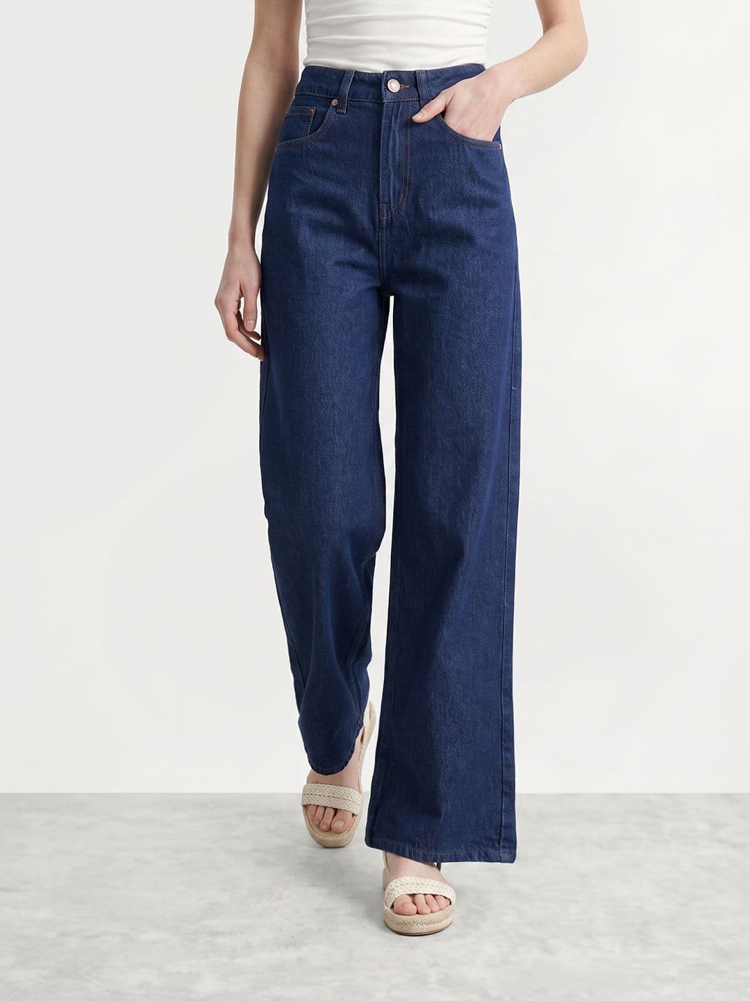 Mast & Harbour Women Wide Leg Pure Cotton Jeans - view 1