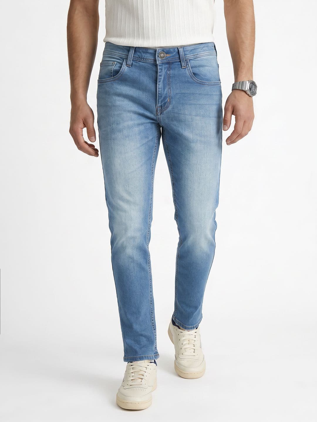 Peter England Men Smart Slim Fit Stretchable Jeans - view 1