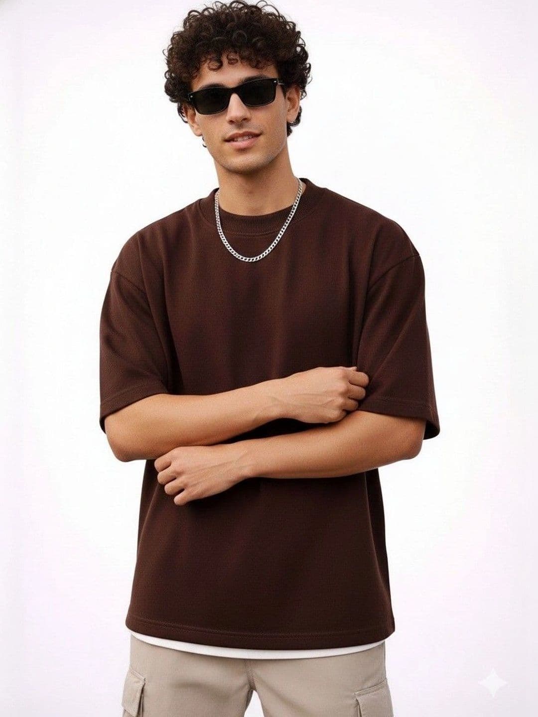 Moda Rapido X Organic Chics Men Drop-Shoulder Sleeves Anti Odour T-shirt - view 1